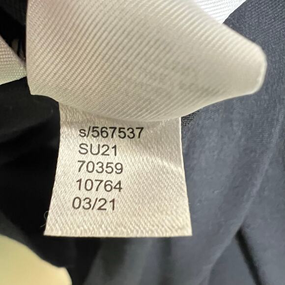 LOFT Romper Medium Womens Black Cut-Out Jersey Knit Twist V-Neck Belted Smocked - Picture 8 of 9